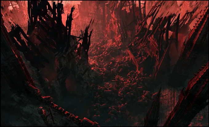 Diablo 5 destroyed Sanctuary with ruins